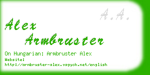 alex armbruster business card